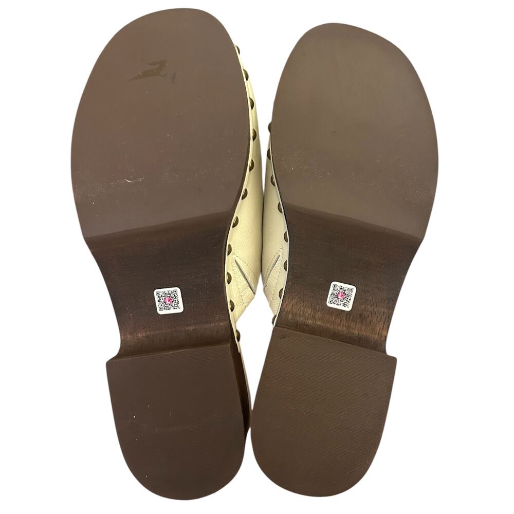 Larroudé Women's 'Zuzi Bit Mule' Leather Clog Slip-On Retro Ivory White Size 7.5 - Picture 13 of 15